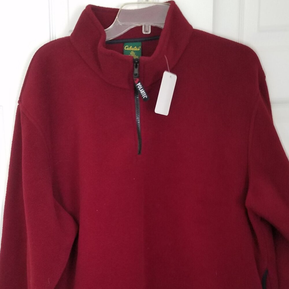 Cabelas Mens XL REG Polartec Fleece 1/4 zip EUC